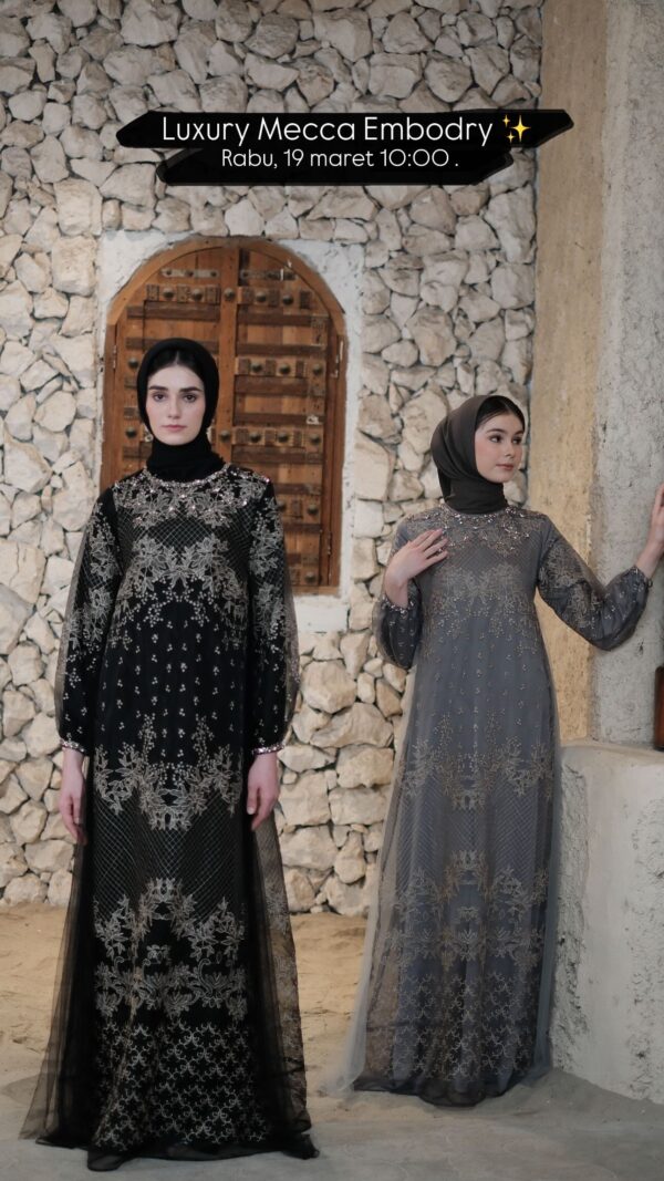 Mecca Embroidery luxury dress Javina X Kaleela.id🤍